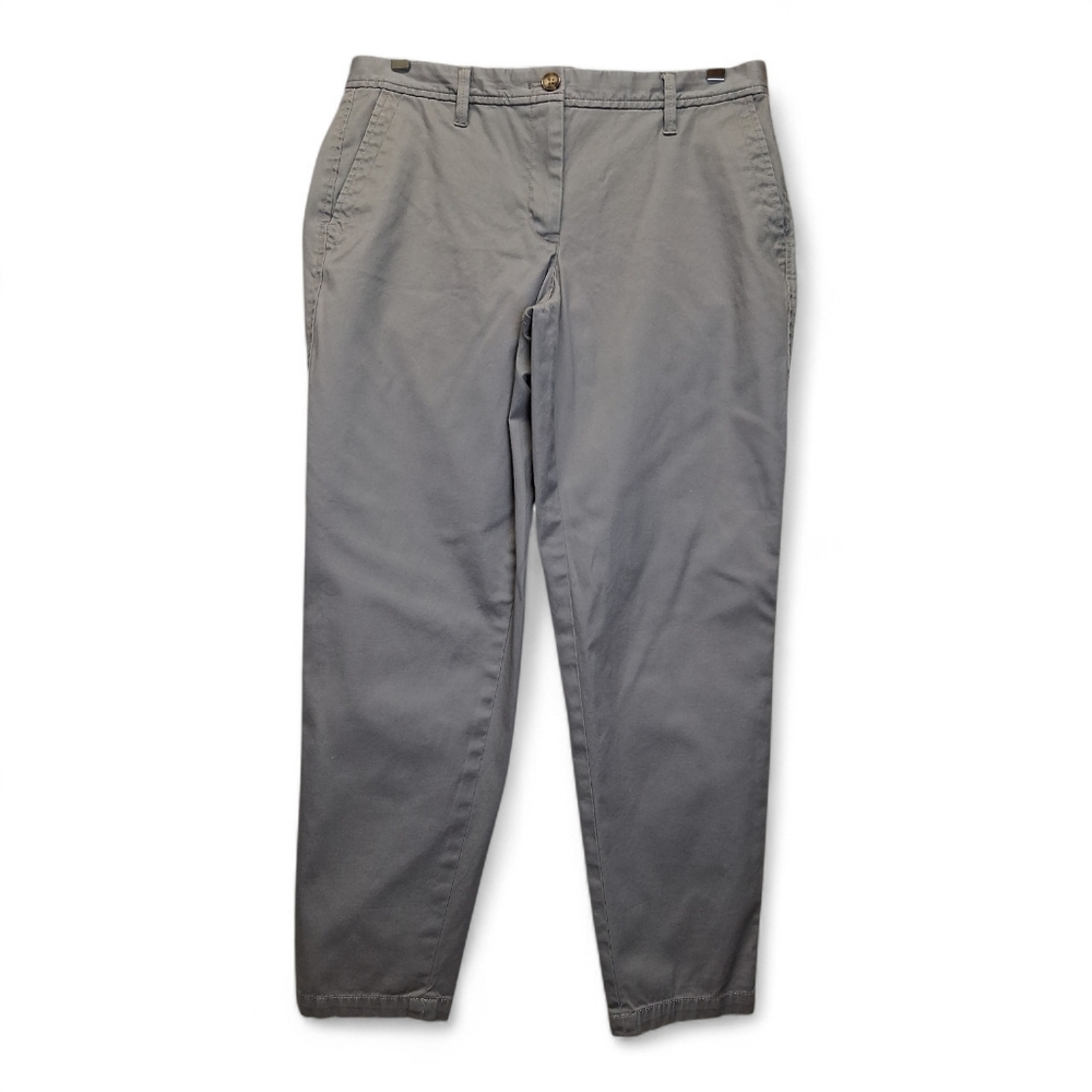 Talbots Women’s Grey Girlfriend Chino Pants Stretch 6p